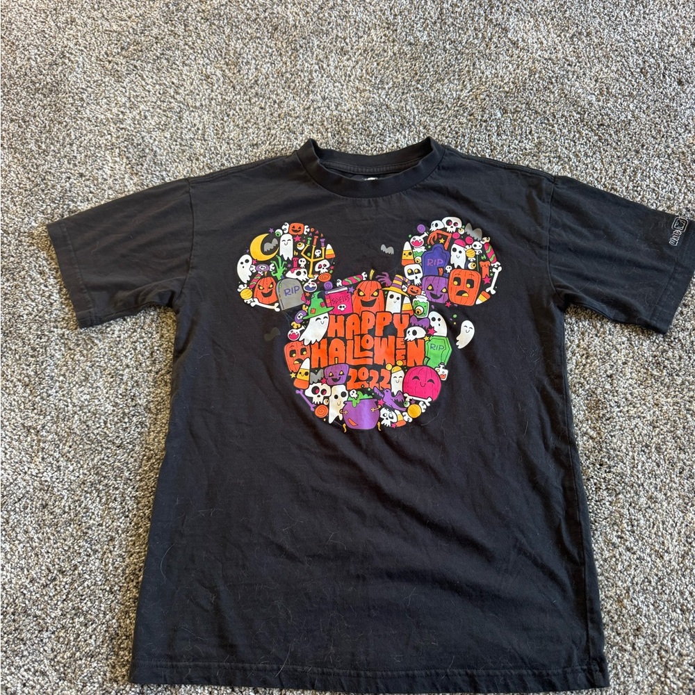 Disney Black Halloween Mickey Mouse T-Shirt